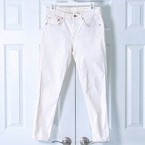 RAG & BONE Women's Cate Mid Rise Ankle Skinny Jeans  Size 30  Ivory